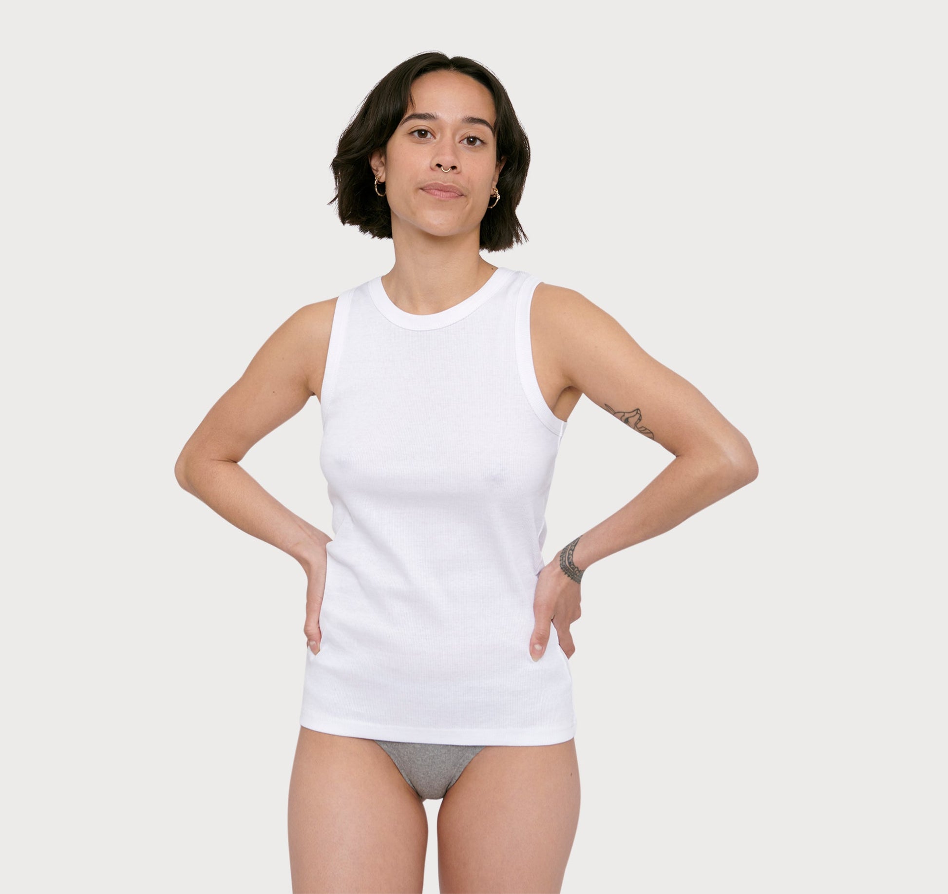 Basic Cotton 100% COTTON Women's Ribbed Tank Top. Proudly Made in