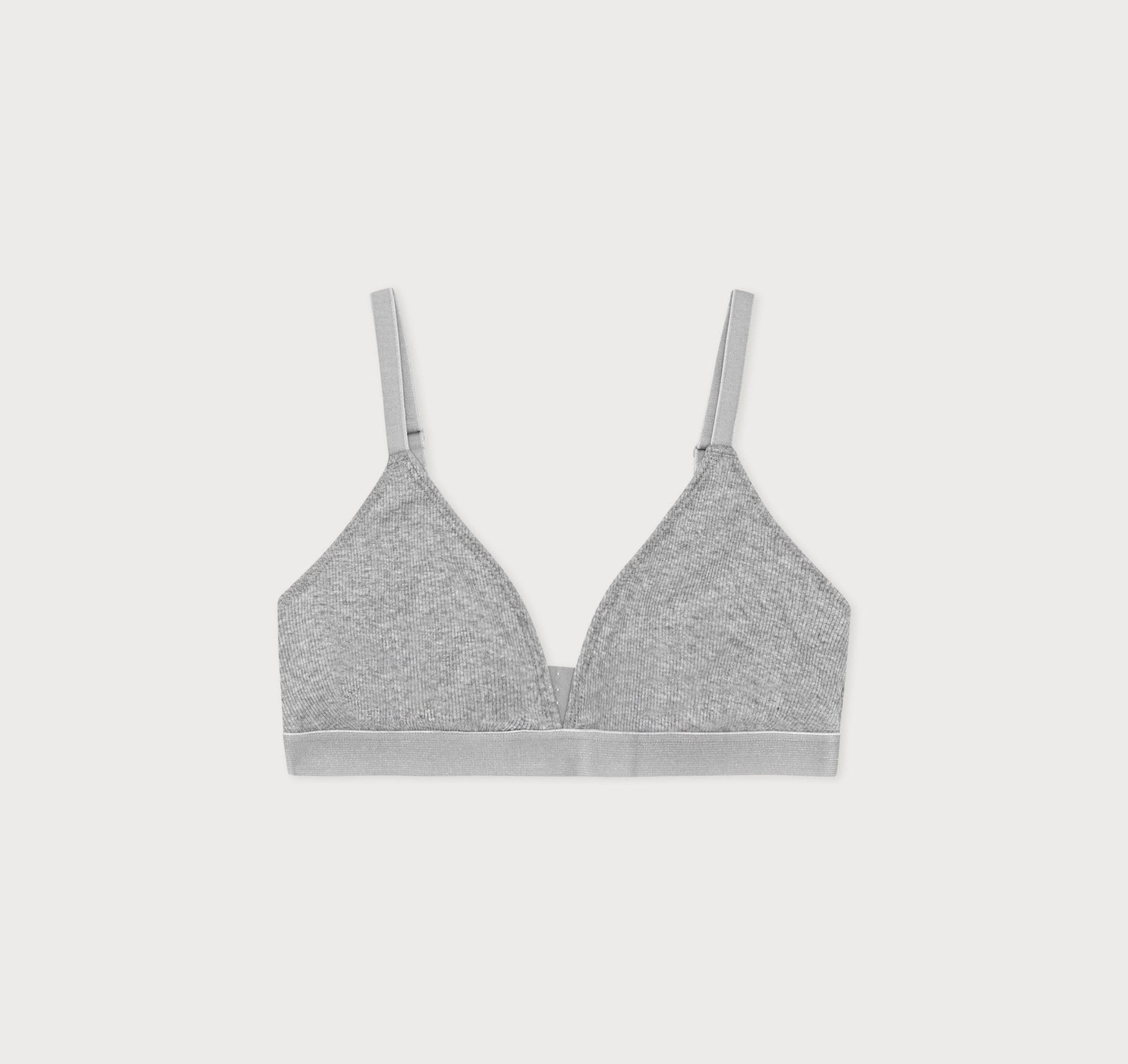 Grey organic cotton triangle bra