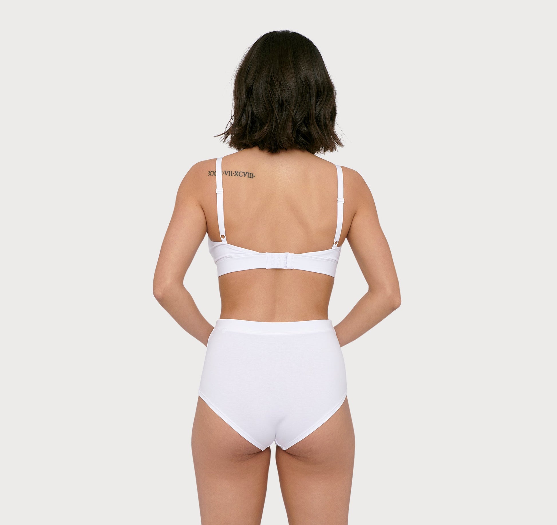 High-waisted narrow-sided cotton brief - White - (2-white) – Diana's  Lingerie