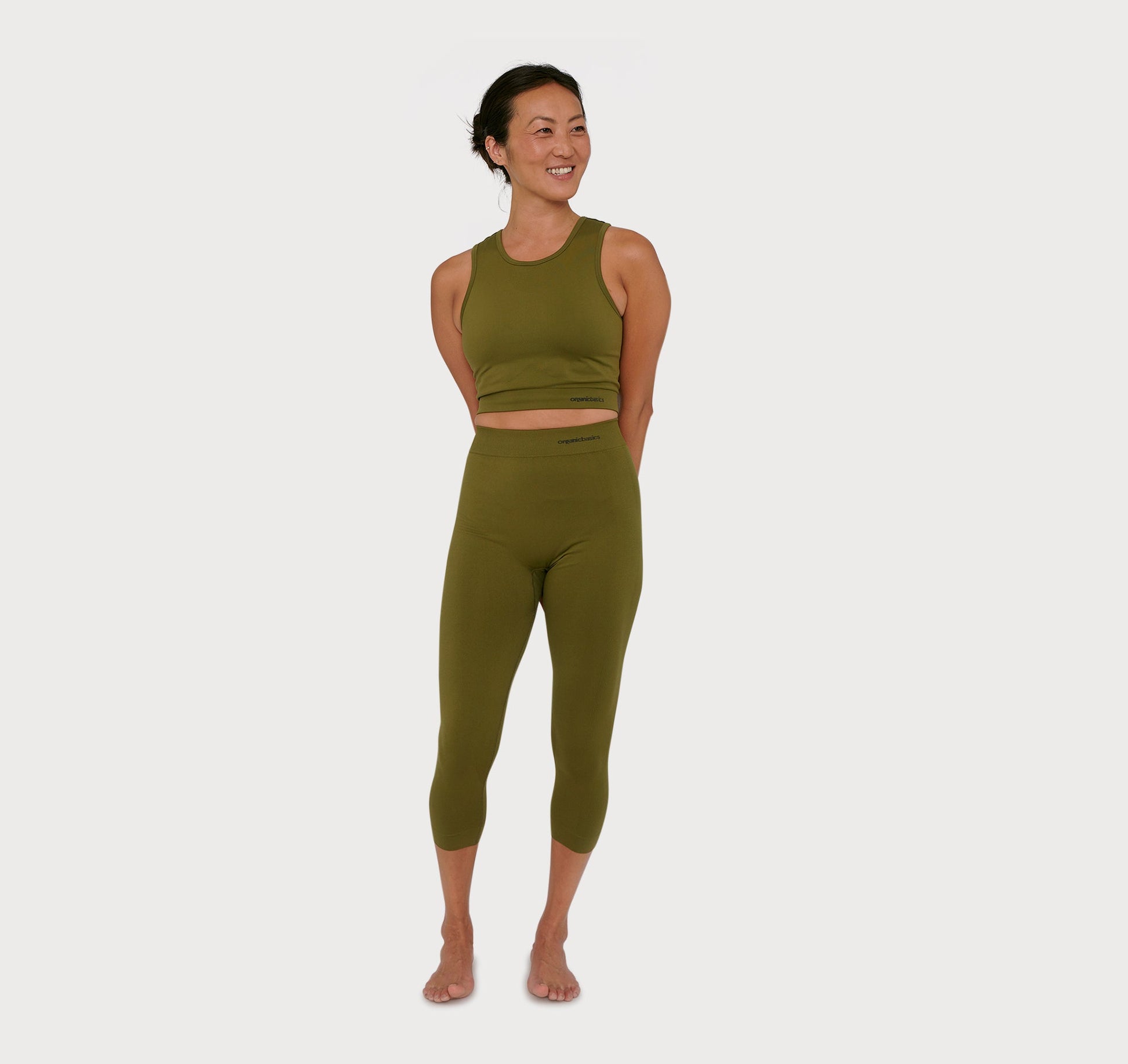Women's seamless yoga tank top 80% organic cotton