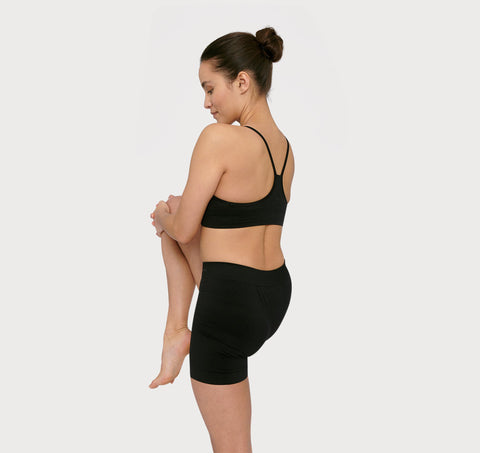 Active Basic Dance or Yoga Hot Shorts Lots of Colors! (S, Black+Gray) at   Women's Clothing store