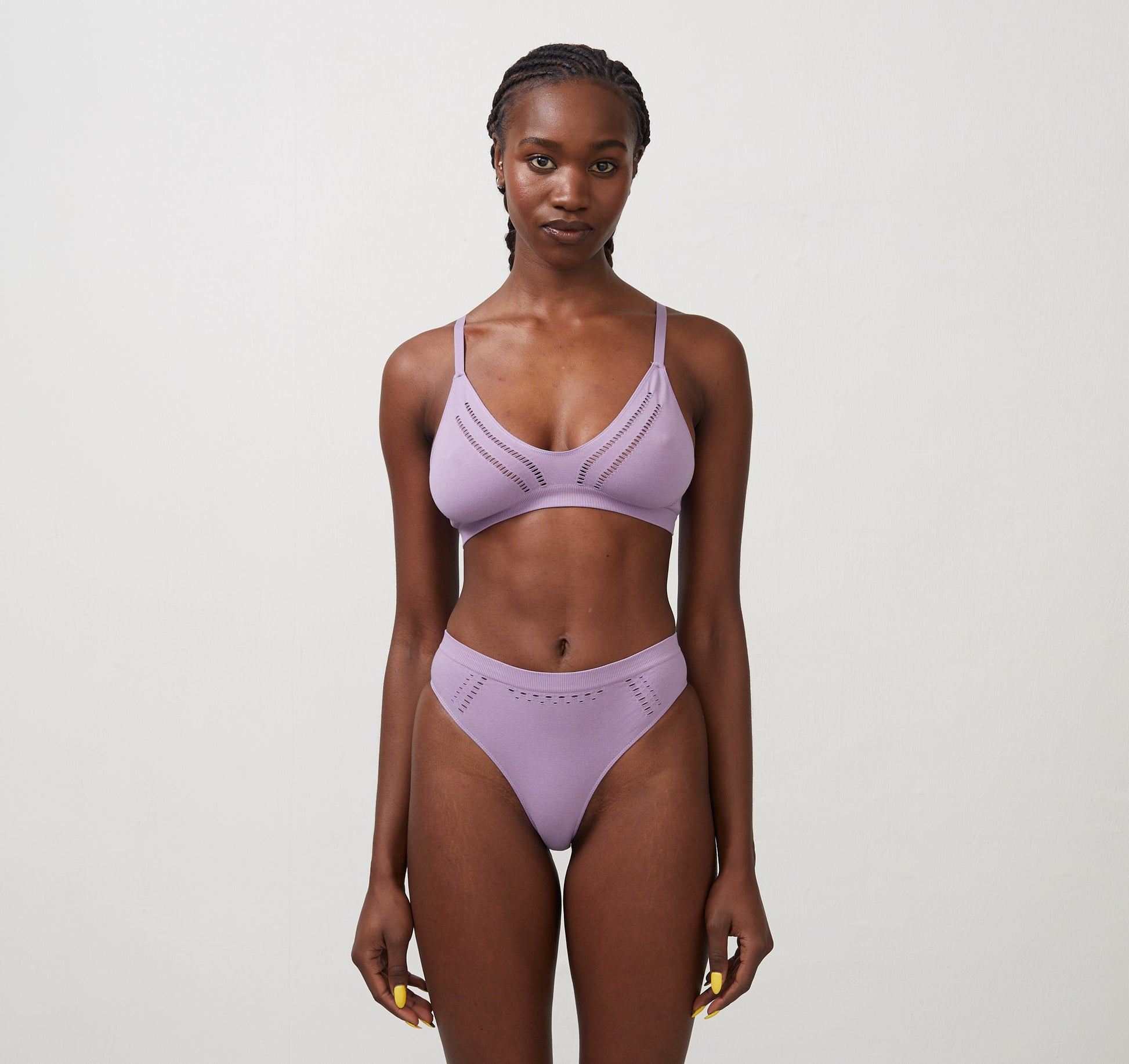 Medium purple Bikini Hicut Cotton Womens